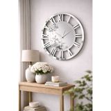 EYKA STORE Dekoratif Modern Tarz Duvar Saati Pleksi Ayna (PLEXİGLASS), 50 Cm Roma Rakamlı. Özel Tasarım
