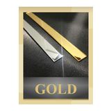 Eyka Store Dekoratif Şerit Gümüş - Gold Ayna Yapışkanlı Pleksi Duvar Süsü 2.5×120Cm 5 Adet 1 Mm Kalınlık