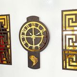Eyka Store Modern Duvar Saati 3 Lü Set Gold Siyah