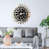Eyka Store Piyano Model Dekaratif Duvar Saati, Gümüş 40 Cm Latin Rakam