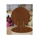 EYL Home Ahşap Supla Levha 6 Adet 3 Mm Ceviz Mdf 25 Cm Çap Yuvarlak Servis Altı Supla