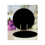 EYL Home Ahşap Supla Levha 6 Adet 3 Mm Siyah Mdf 32 Cm Çap Yuvarlak Servis Altı Supla