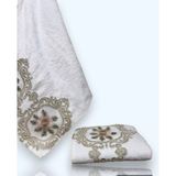 Eyl Home Yerli Üretim Güpürlü Çeyizlik 50x90 Kadife El Ve Yüz Havlusu - Beyaz - 50 x 90 cm