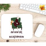 Eylül Design Abi Beni Hiç Bulaştırmayın Baskılı Özel Tasarım Dikdörtgen Kaydırmaz Mousepad - Adrenalin Mavi