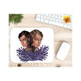 Eylül Design Aesthetic Kız Kardeşler Baskılı Özel Tasarım Dikdörtgen Kaydırmaz Mousepad - Beyaz