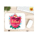 Eylül Design Always Believe In Yourself Motivasyon Baskılı Özel Tasarım Dikdörtgen Kaydırmaz Mousepad - Adrenalin Mavi
