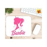 Eylül Design Barbie Baskılı Özel Tasarım Dikdörtgen Kaydırmaz Mousepad - Ayak İz