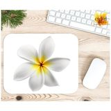 Eylül Design Beyaz Lotus Çiçeği Temalı Renkli Baskılı Özel Tasarım Dikdörtgen Kaydırmaz Mousepad - Adrenalin Mavi