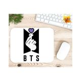 Eylül Design Bts Baskılı Özel Tasarım Dikdörtgen Kaydırmaz Mousepad - Ayak İz