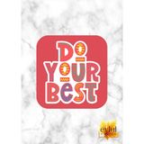 Eylül Design Do Your Best Motivasyon Temalı Ingilizce Özel Tasarım Renkli Baskılı Mdf Kare Bardak Altlığı