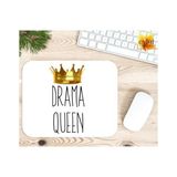 Eylül Design Drama Queen Baskılı Özel Tasarım Dikdörtgen Kaydırmaz Mousepad - Beyaz