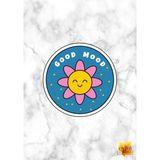 Eylül Design Good Mood Motivasyon Temalı Ingilizce Özel Tasarım Renkli Baskılı Mdf Yuvarlak Bardak Altlığı