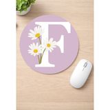 Eylül Design Harf Baskılı Yuvarlak Kaydırmaz Mousepad Ergonomik Mouse Pad - Hollow