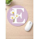 Eylül Design Harf Baskılı Yuvarlak Kaydırmaz Mousepad Ergonomik Mouse Pad - Karışık - Yeşil
