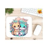 Eylül Design Kediler Baskılı Özel Tasarım Dikdörtgen Kaydırmaz Mousepad - Ayak İz