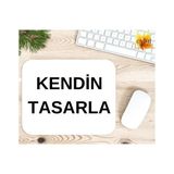 Eylül Design Kendin Tasarla Baskılı Özel Tasarım Dikdörtgen Kaydırmaz Mousepad - Beyaz