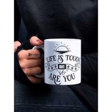 Eylül Design Life Is Tough Yazılı Motivasyon Temalı Özel Tasarım Baskılı Kupa Bardak
