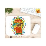 Eylül Design Limits Exists Only The Mind Motivasyon Baskılı Özel Tasarım Dikdörtgen Kaydırmaz Mousepad - Adrenalin Mavi