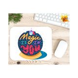Eylül Design Magic Is In You Motivasyon Baskılı Özel Tasarım Dikdörtgen Kaydırmaz Mousepad - Adrenalin Mavi