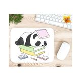 Eylül Design Panda Baskılı Özel Tasarım Dikdörtgen Kaydırmaz Mousepad - Ayak İz