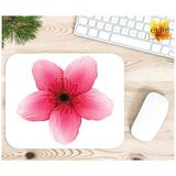 Eylül Design Pembe Çiçek Temalı Renkli Baskılı Özel Tasarım Dikdörtgen Kaydırmaz Mousepad - Beyaz