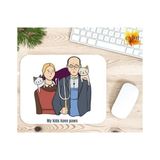 Eylül Design Sanat ve Kediler Baskılı Özel Tasarım Dikdörtgen Kaydırmaz Mousepad - Beyaz