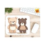 Eylül Design Sevimli Ayıcıklar Baskılı Özel Tasarım Dikdörtgen Kaydırmaz Mousepad - Renkli