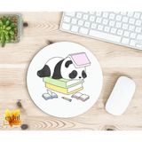 Eylül Design Sevimli Panda Baskılı Özel Tasarım Yuvarlak Kaydırmaz Mousepad
