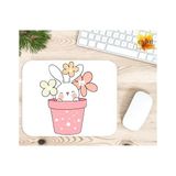 Eylül Design Sevimli Tavşan Baskılı Özel Tasarım Dikdörtgen Kaydırmaz Mousepad - Adrenalin Mavi