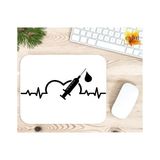 Eylül Design Şırınga Baskılı Özel Tasarım Dikdörtgen Kaydırmaz Mousepad - Ayak İz
