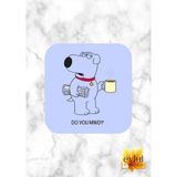 Eylül Design Snoopy Baskılı Eğlenceli Özel Tasarım Baskılı Mdf Kare Bardak Altlığı