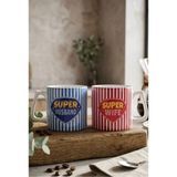 Eylül Design Super Wife-Husband Ikili Kupa Bardak Eş-Sevgili Hediye Lüks Kupa Kahve Mug Karı-Koca - Beyaz