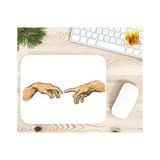 Eylül Design Tanrının Dokunuşu Baskılı Özel Tasarım Dikdörtgen Kaydırmaz Mousepad - Ayak İz