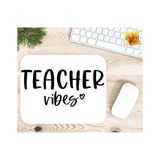 Eylül Design Teacher Vibes Baskılı Öğretmen Özel Tasarım Dikdörtgen Kaydırmaz Mousepad - Adrenalin Mavi