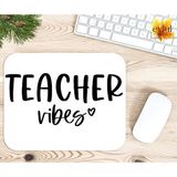 Eylül Design Teacher Vibes Baskılı Özel Tasarım Dikdörtgen Kaydırmaz Mousepad - Adrenalin Mavi