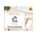 Eylül Design Trust Me I'm An Engineer Mühendis Baskılı Özel Tasarım Dikdörtgen Kaydırmaz Mousepad - Adrenalin Mavi