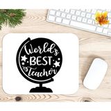 Eylül Design World's Best Teacher Baskılı Özel Tasarım Dikdörtgen Kaydırmaz Mousepad - Adrenalin Mavi