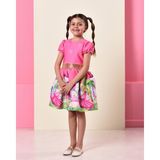 Eylül Elif Butik Eylul Elif Butik Barbie Desen Kız Çocuk Elbise - 1 - 2 Yaş - Fuşya