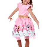 Eylül Elif Butik Eylul Elif Butik Lol Bebek Kız Elbise - 7 - 8 Yaş - Pembe