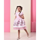 Eylul Elif Butik Hello Kity Kız Çocuk Elbise - 7 - 8 Yaş - Açık Pembe