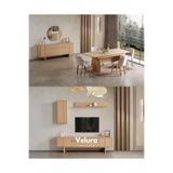 Eylül Yemek Odası Takımı - Naturel Meşe (TV Ünitesi Dahil)