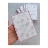 eylülün etiket fabrikası Toka Kartı - Mor Çerçeve Ve Çiçekli Tasarım 30 Adet / 9,5-13 Cm. Ebat
