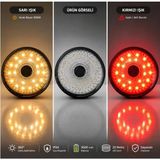 EyluX Shop CAMPING 20 Metre Solar Led Şeritli Makaralı Kamp Lambası - Gün Işığı Çok Fonksiyonlu Projektör ve El Feneri Type-C Şarj Kablosu