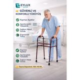 EyluX Shop Hasta Yürüteci Walker Yürüteç 4 Ayaklı Metal 22 mm Yürüteç Ayarlanabilir Boy Walking Aid Product