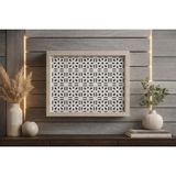 EyluX Shop Modern Dekoratif Duvara Asılabilir Sigorta ve Modem-Wifi Saklama Kutusu 30X40 cm Derinlik 10CM - Bej - Gri