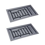 EYM 2 Adet Çekmece İçi Kaşıklık 85 x 49 cm Gri Mutfak Çekmece Düzenleyici