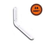 Eym 24 Adet Raf Altı Raf Ayağı Konsol L Demir Beyaz 19,5 x 26,5 cm