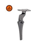 Eym 4 Adet Zeus Lüx Metal Ayak 16 cm Füme Mobilya Koltuk Ayağı