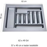 Eym Çekmece İçi Kaşıklık 62 x 49 cm - Gri