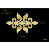 EYM D-18 Altın 13,2 x 8,6 cm Sibu Aynalı Pleksi Mobilya Dolap Süsü